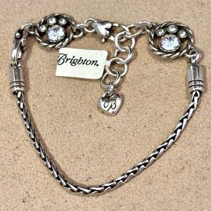🆕Listing Brighton Halo Slide bracelet Holds charms, beads Round crystals Retired